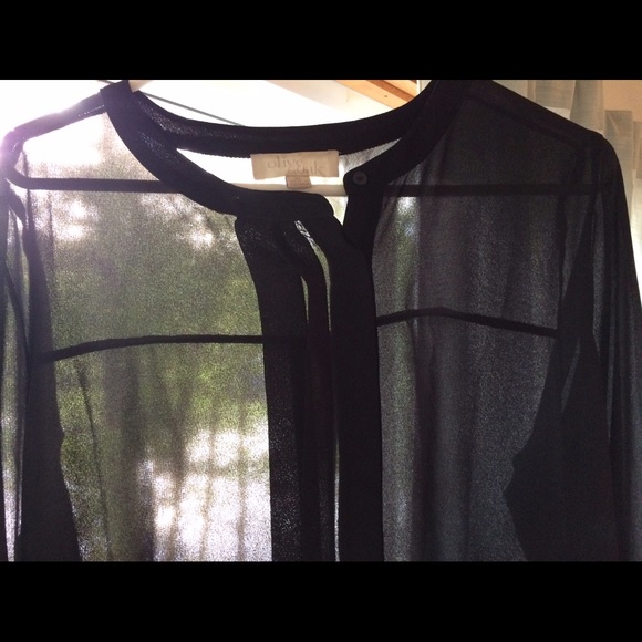 Sheer black button up blouse - Picture 2 of 2