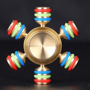 Brass Metal Fidget Spinner Hand Toy Gold Copper
