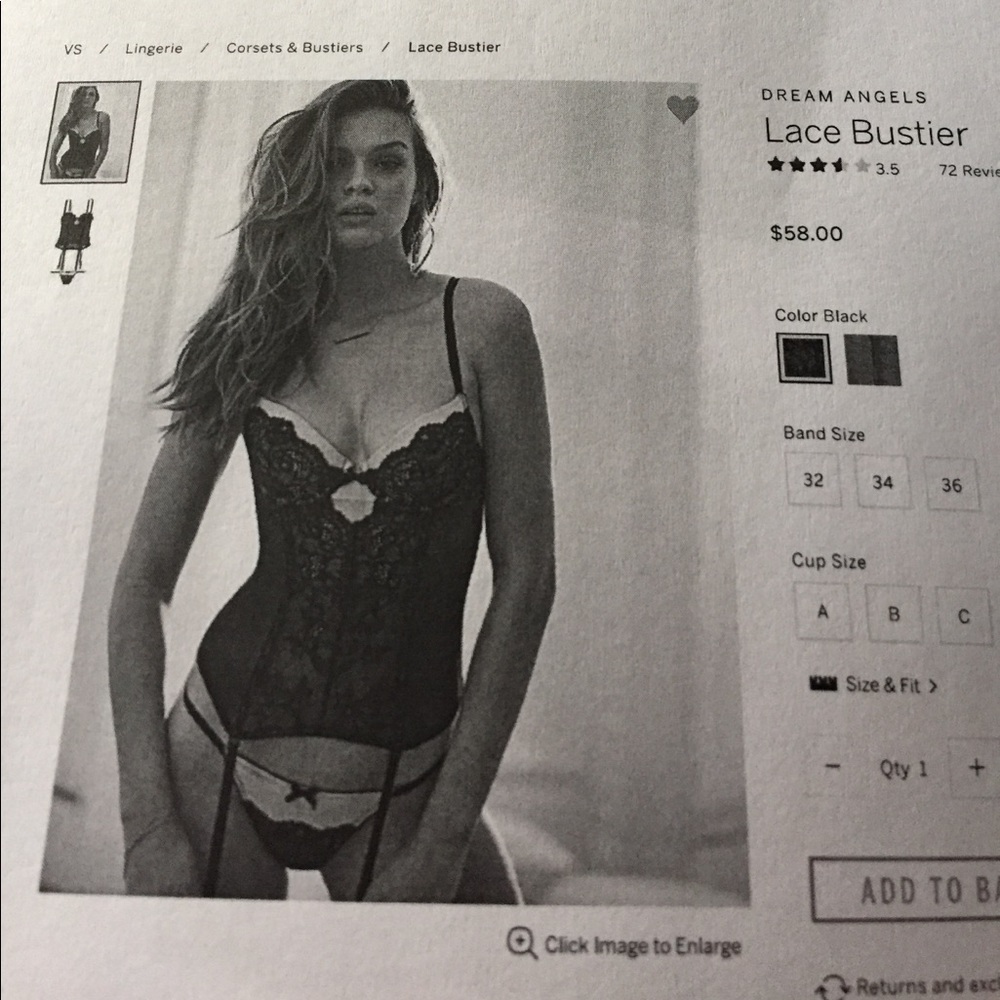 Lace Bustier and matching Thong