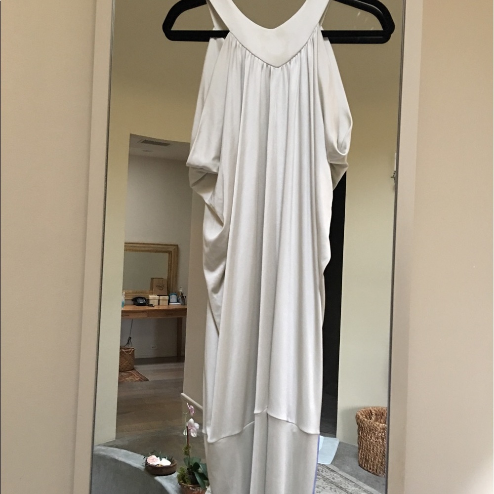 Silver dress size M from a Brazilian designer