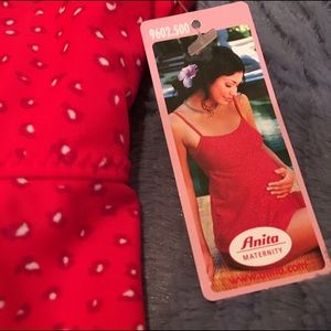 Red Anita Floral Maternity Tankini