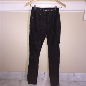 Faux-leather pants