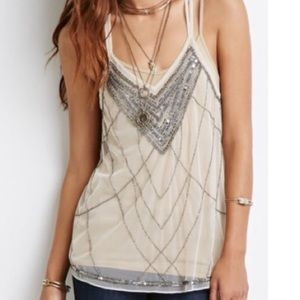 Embellished Mesh Top NWT‼️