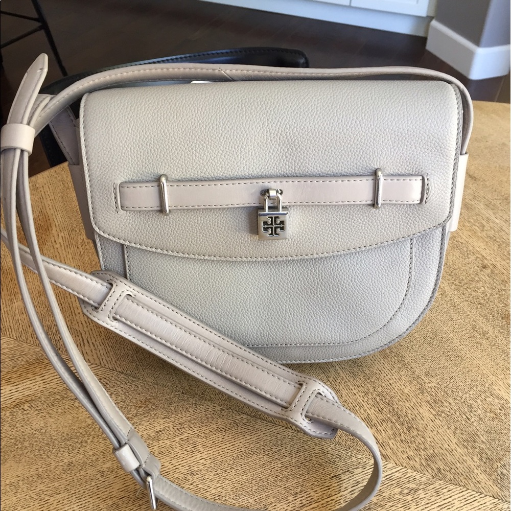 Tory Burch Padlock Leather Classic Satchel