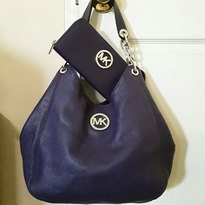 Michael Kors purple Iris with matching wallet