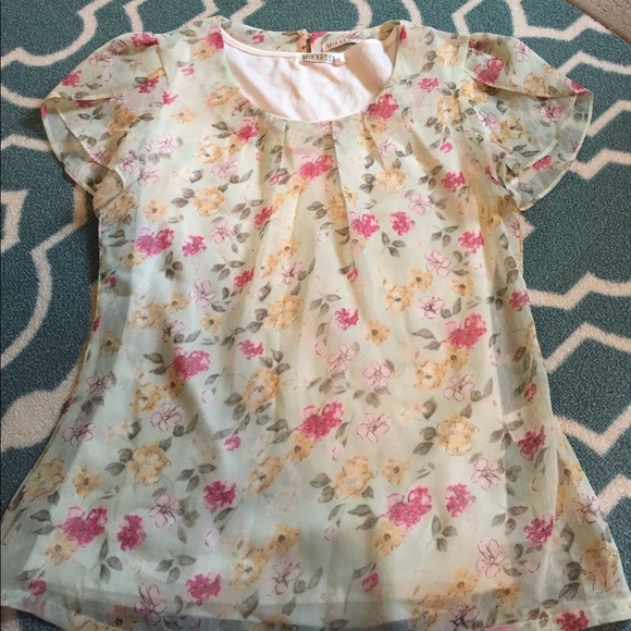 mikarose Tops - Floral Mikarose Blouse NWOT