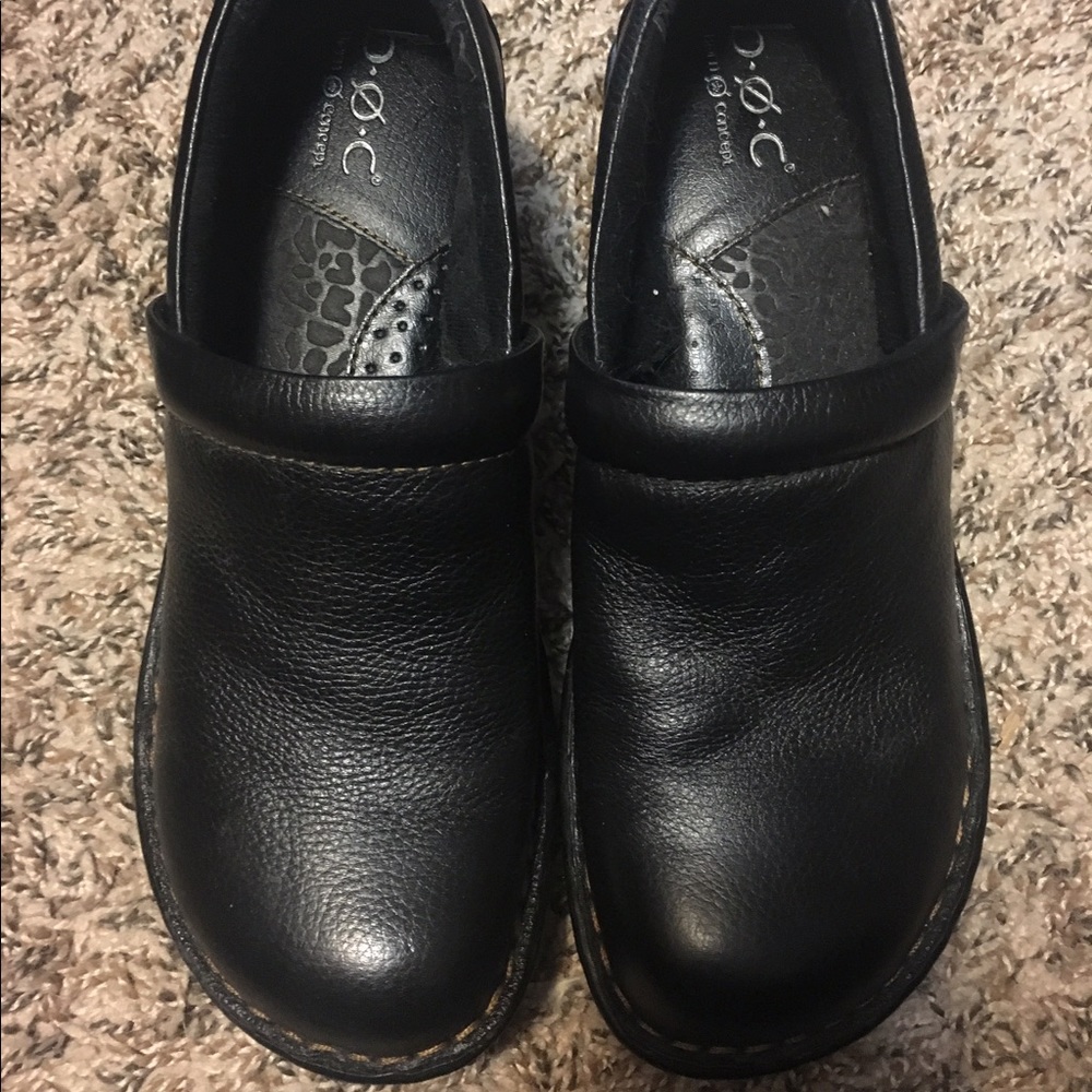 B.O.C leather clogs