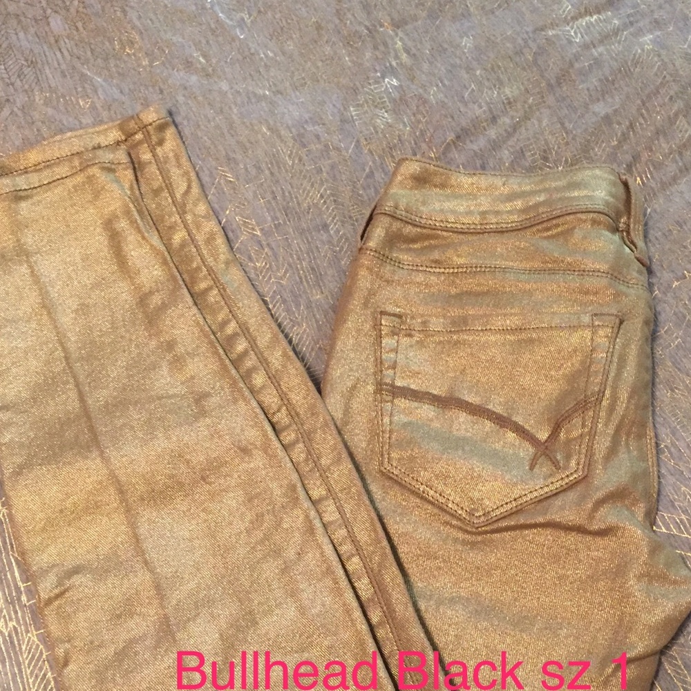 Gold skinny jeans