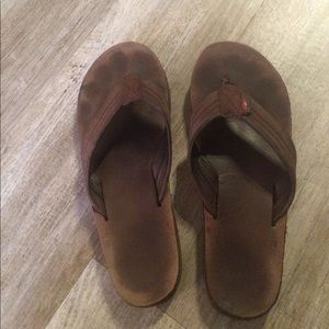 Brown Rainbow Flip Flops (7.5-8.5)