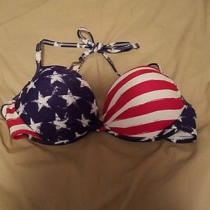 American flag swim suit top