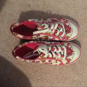 Pink floral Coach shoes