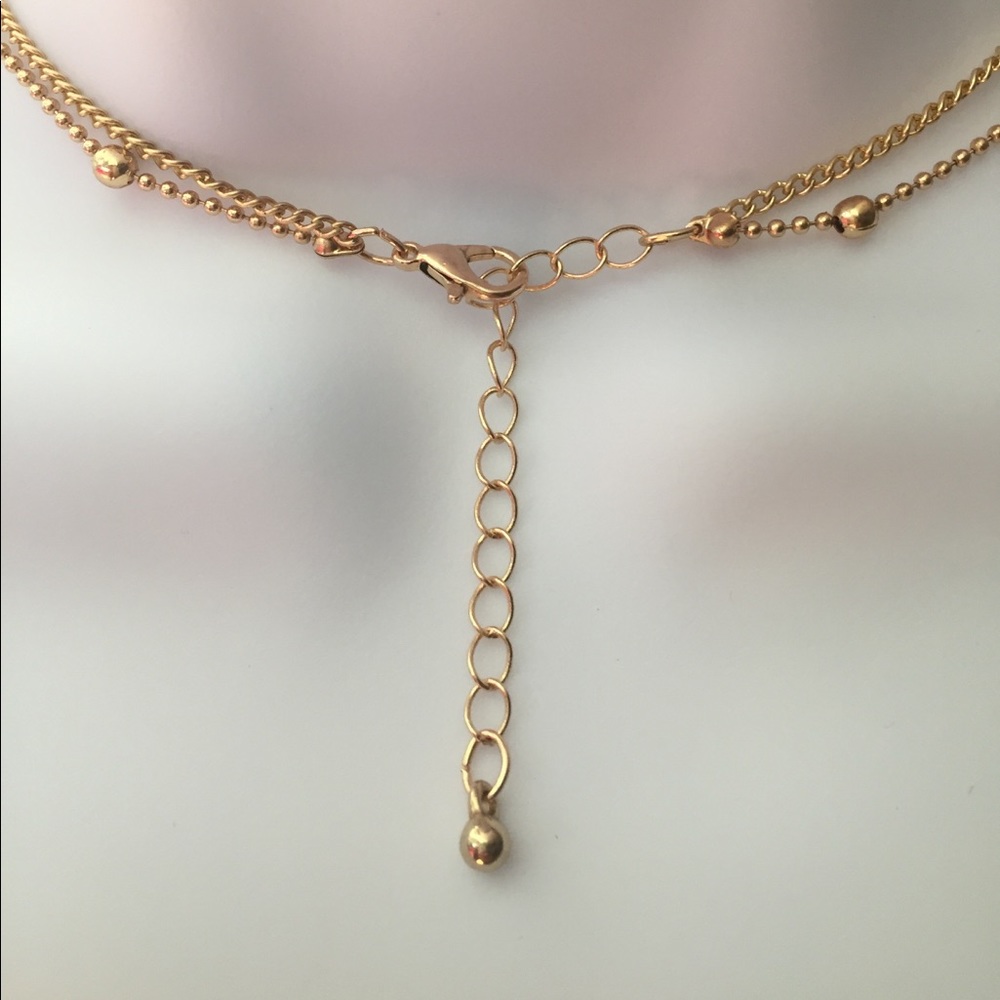 New Gold Stone Layered Necklace - Picture 5 of 6