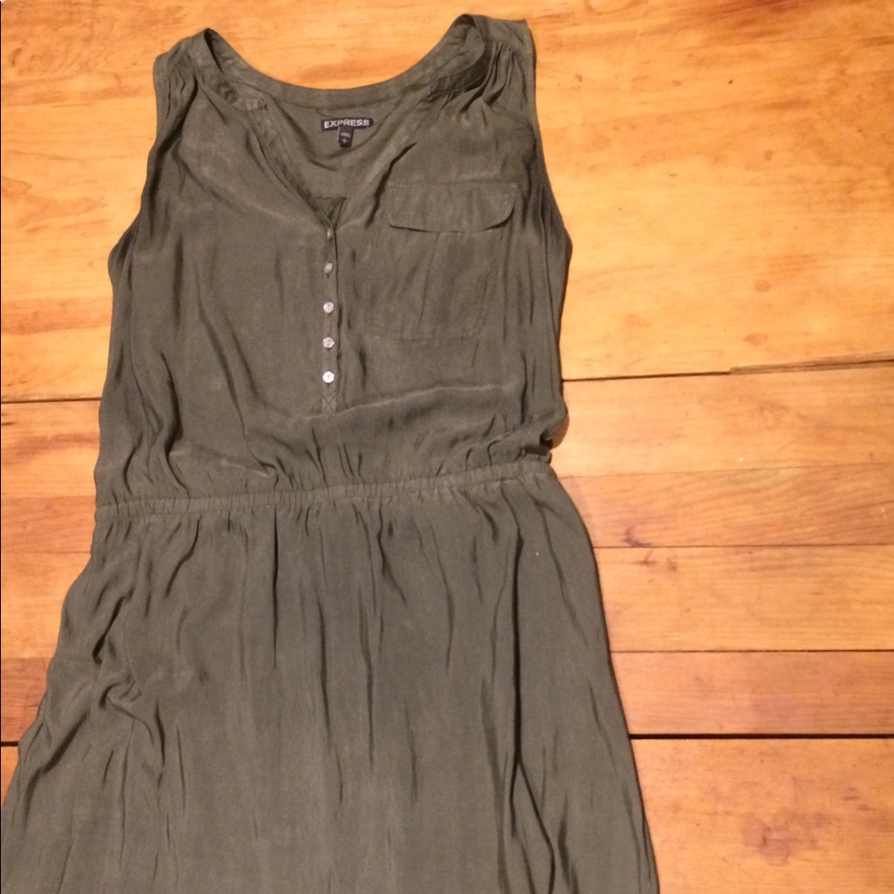 Express army green sun dress