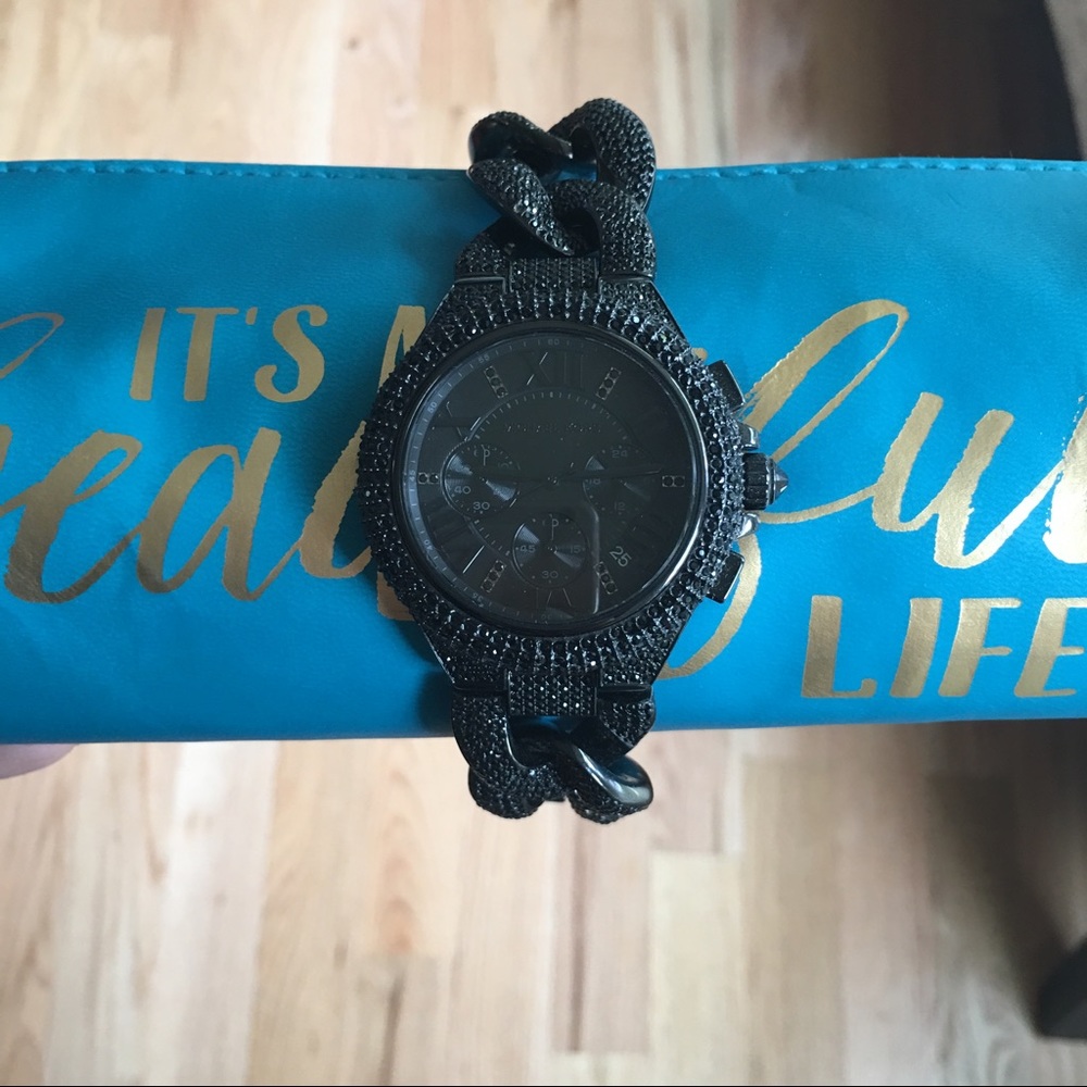 Michael Kors - Camille Black Glitz Watch