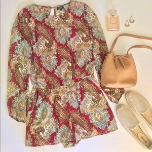 Open Back Paisley Romper - Urban Outfitters