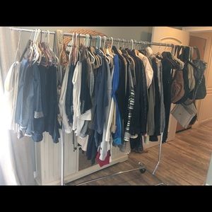 4 racks of clothes.