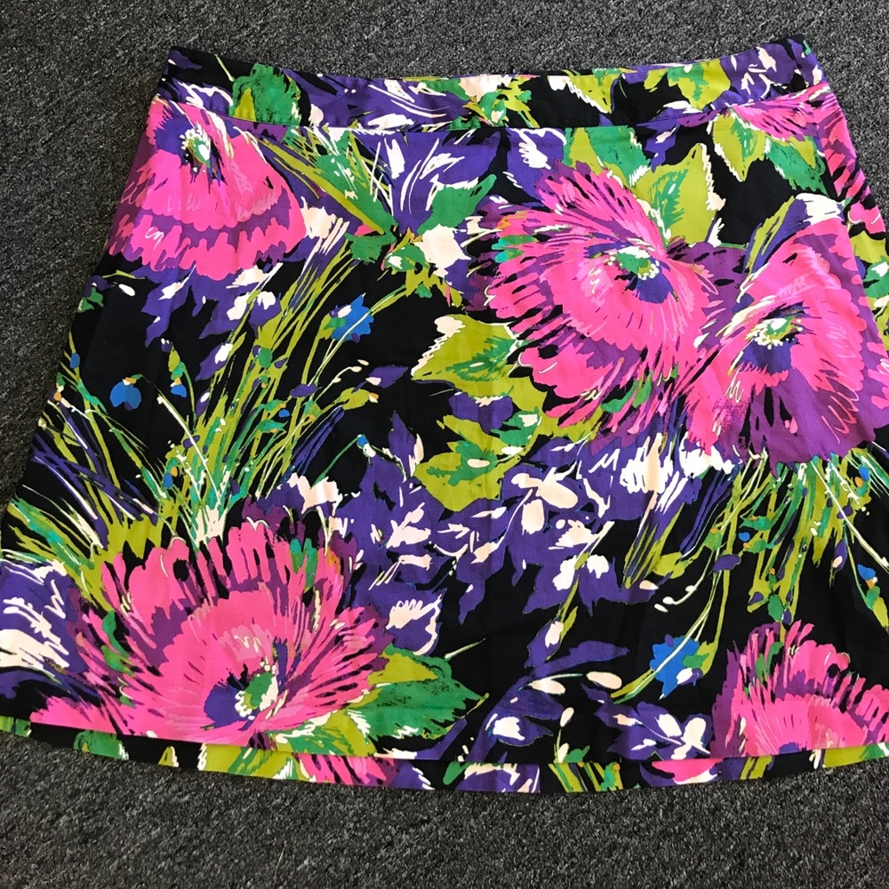Lane Bryant floral multi-colored skirt