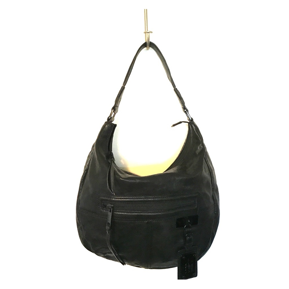 L.A.M.B. Black Leather Shoulder Bag