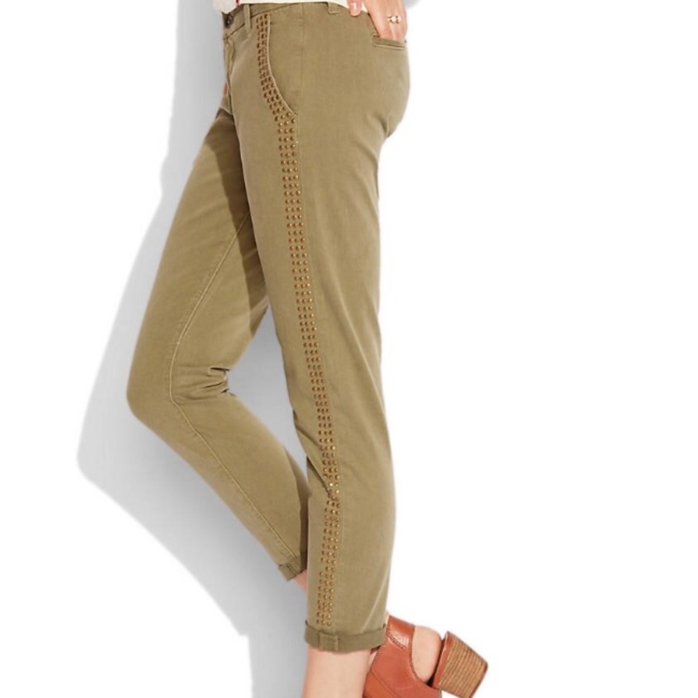 Olive green lucky brand sienna chino.
