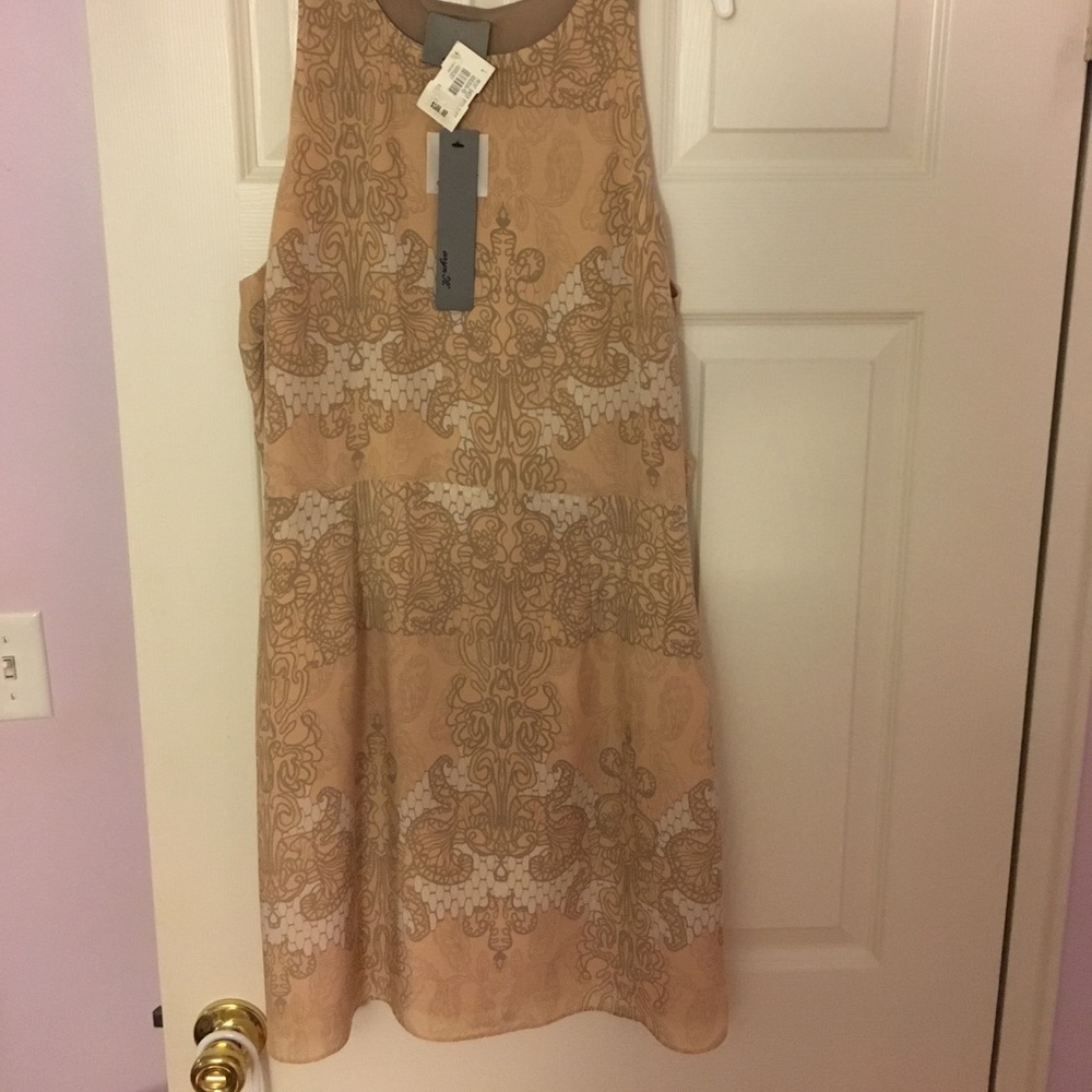 Pattern light pink and cream dress from 344!