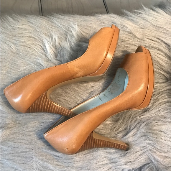 Nine West Shoes - Nine West Peep Toe Heel Camel Color