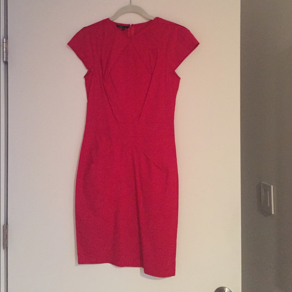 V fish red pencil dress size XS