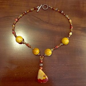 Handmade, stone necklace