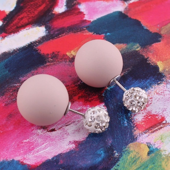 Boutique Jewelry - NEW Pale pink double earrings (1 LEFT)