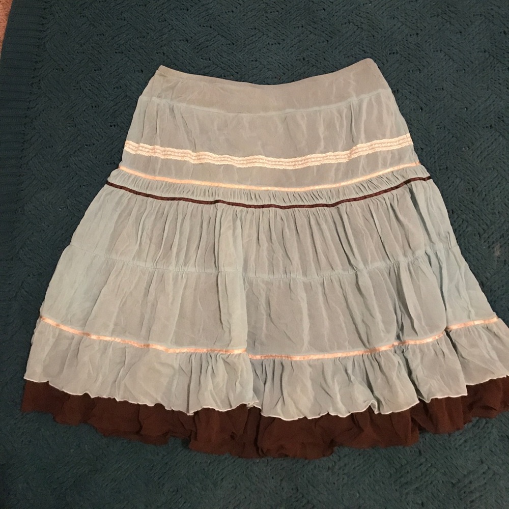 Light blue and brown skirt - XL