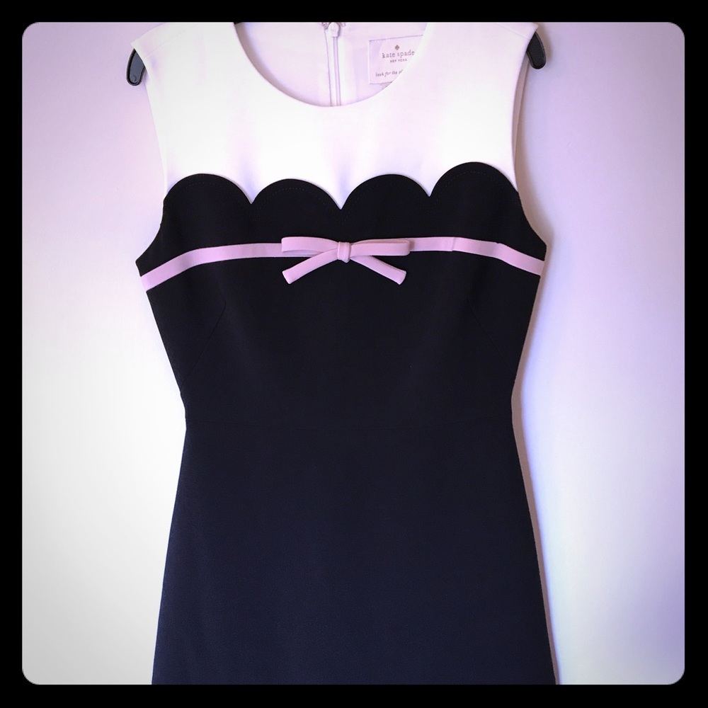 Kate Spade Scallop Bow Aline Dress.