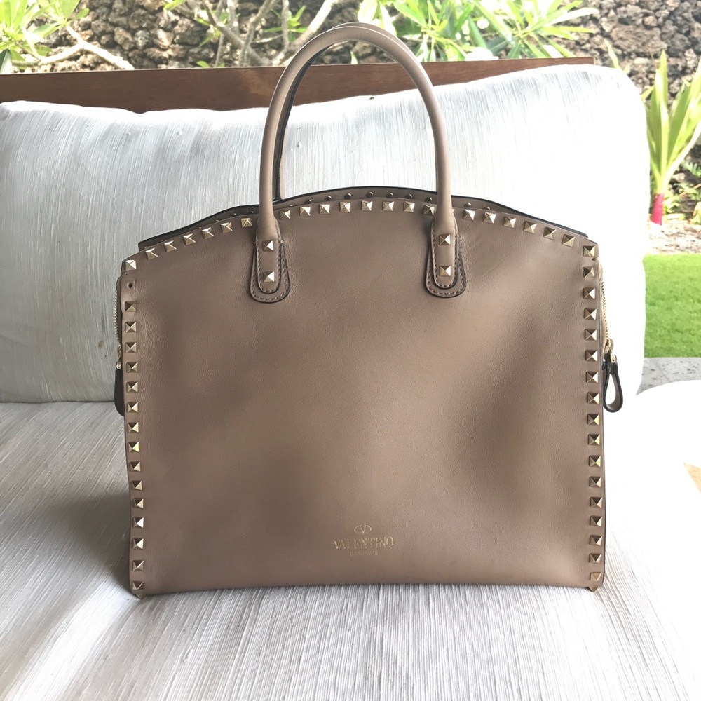 Valentino rock stud nude bag