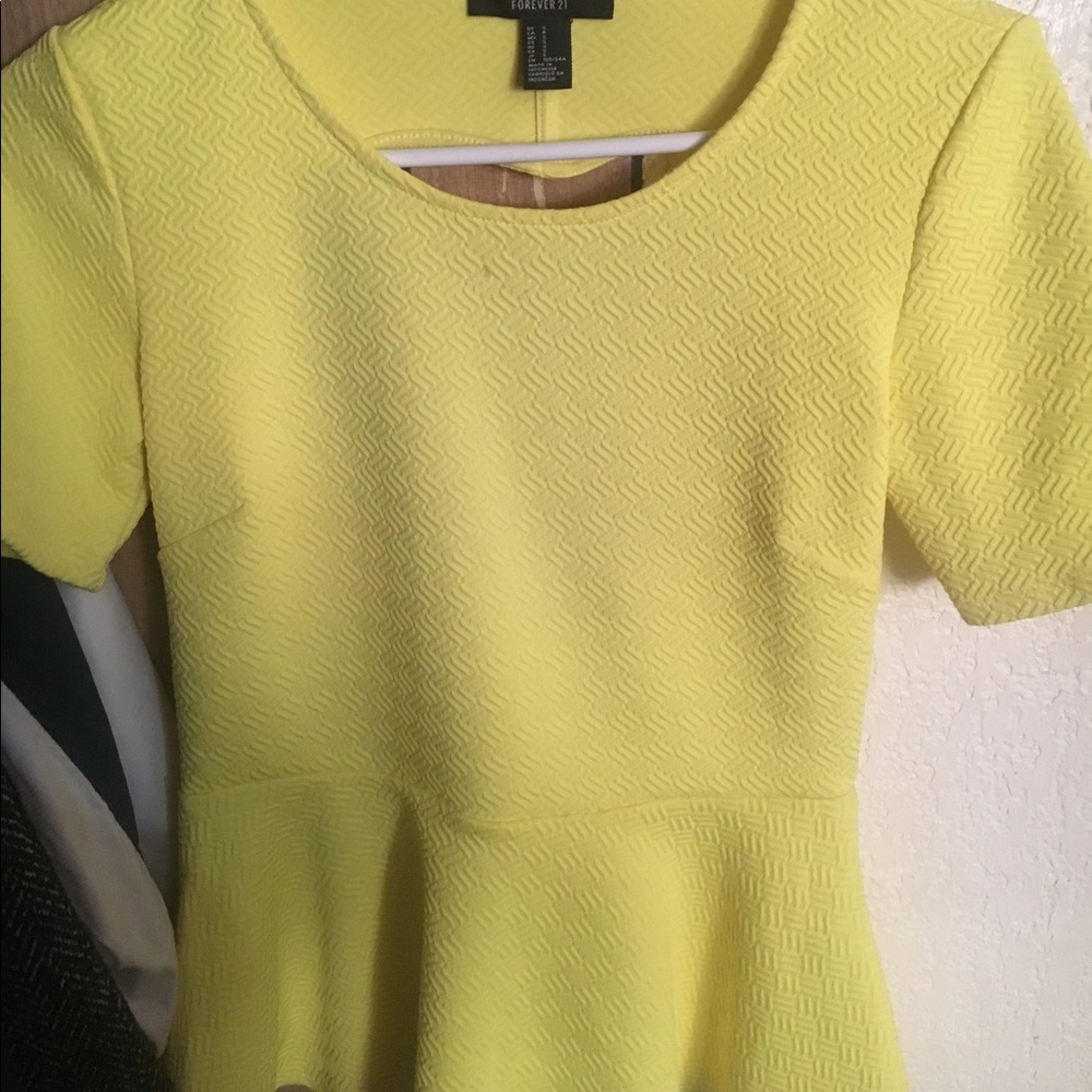 Yellow cute peplum