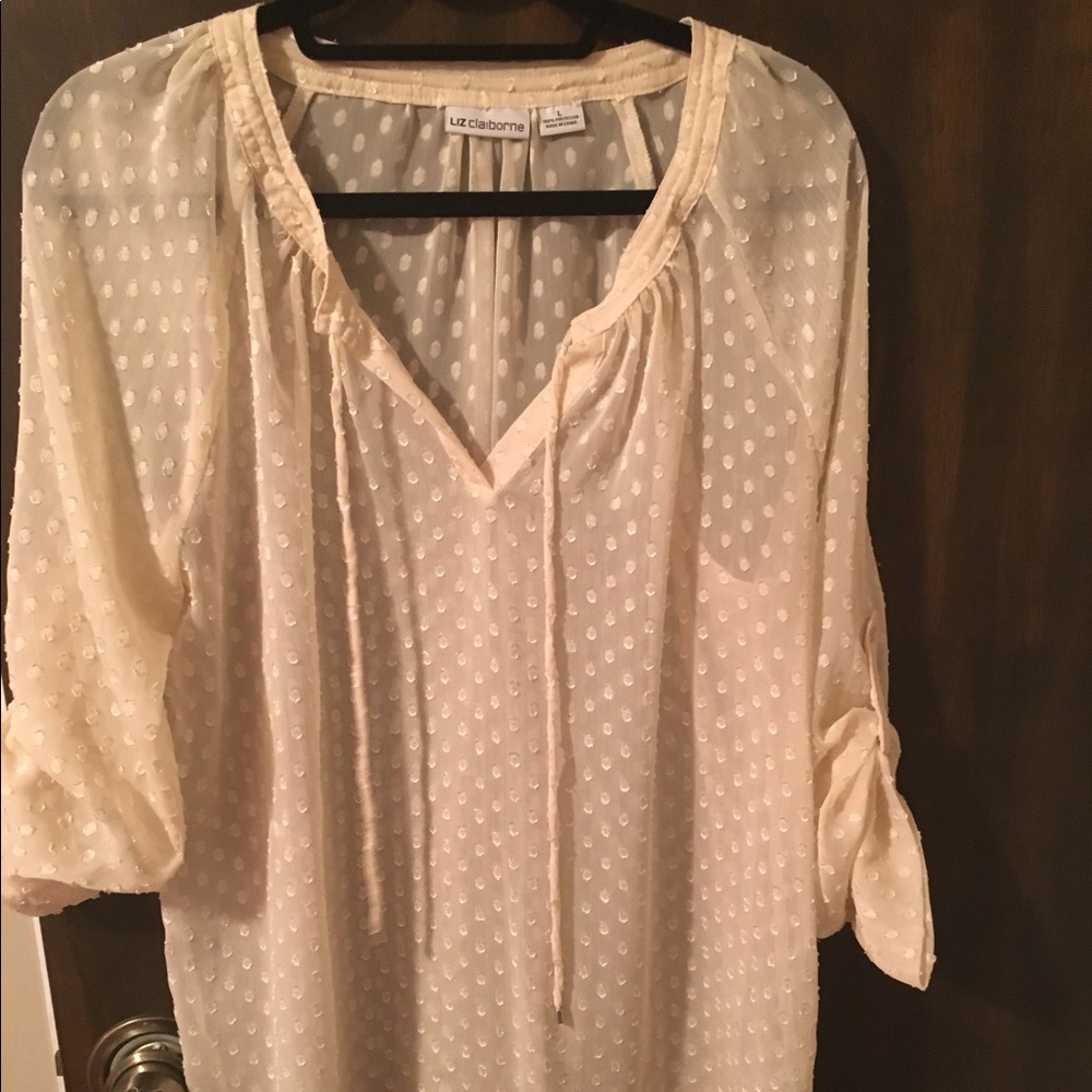 Sheer work blouse
