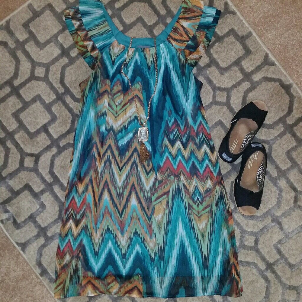 💟 Aztec teal  dress