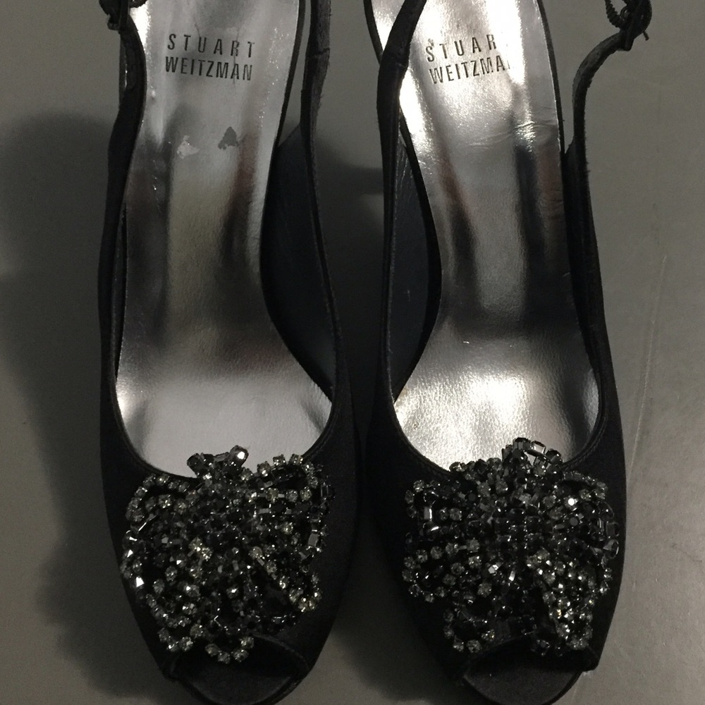 Stuart Weitzman women's heels w jewel detail - Picture 2 of 8