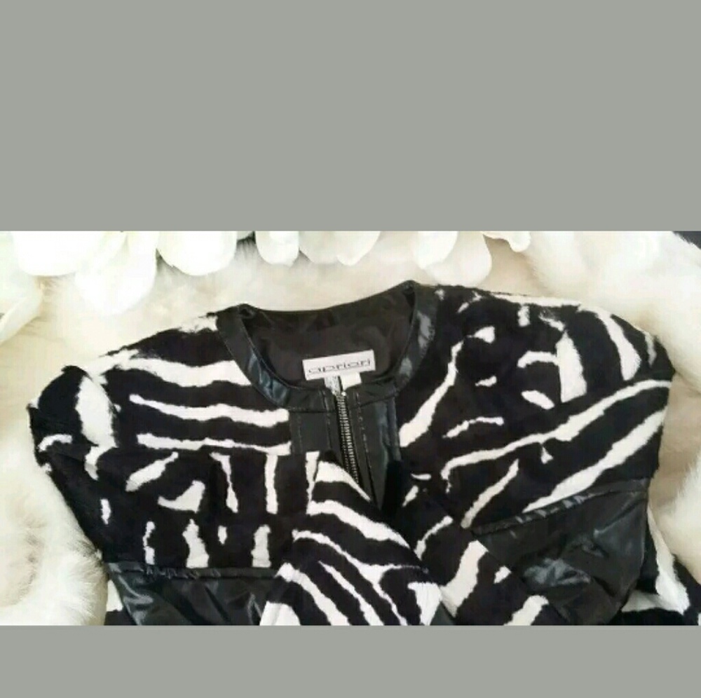Faux Zebra Hide Apriori Jacket