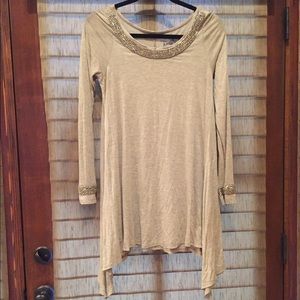 Long sleeve beaded tunic