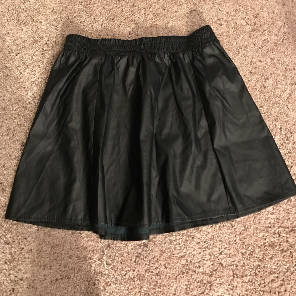 F21 Faux Leather Skater Skirt