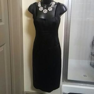 Black Calvin Klein cocktail dress