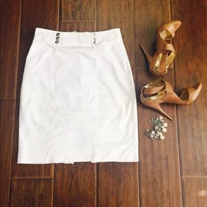 White House Black Market White Skirt