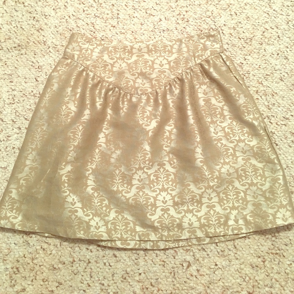 Dressy printed satin skirt