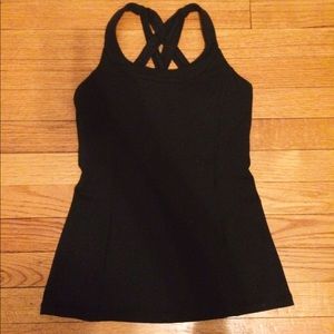 NWOT Lululemon black crisscross tank