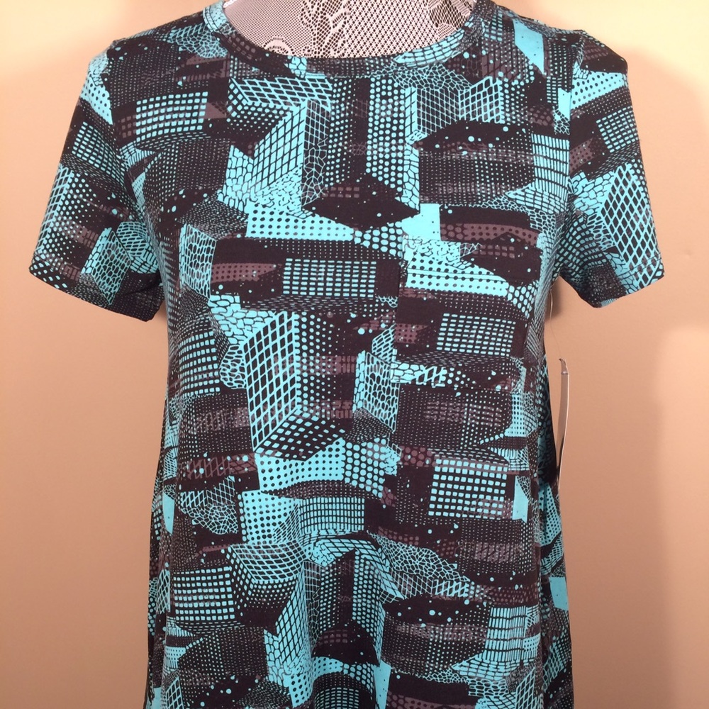 Lularoe Xxs Carly blue black nwt