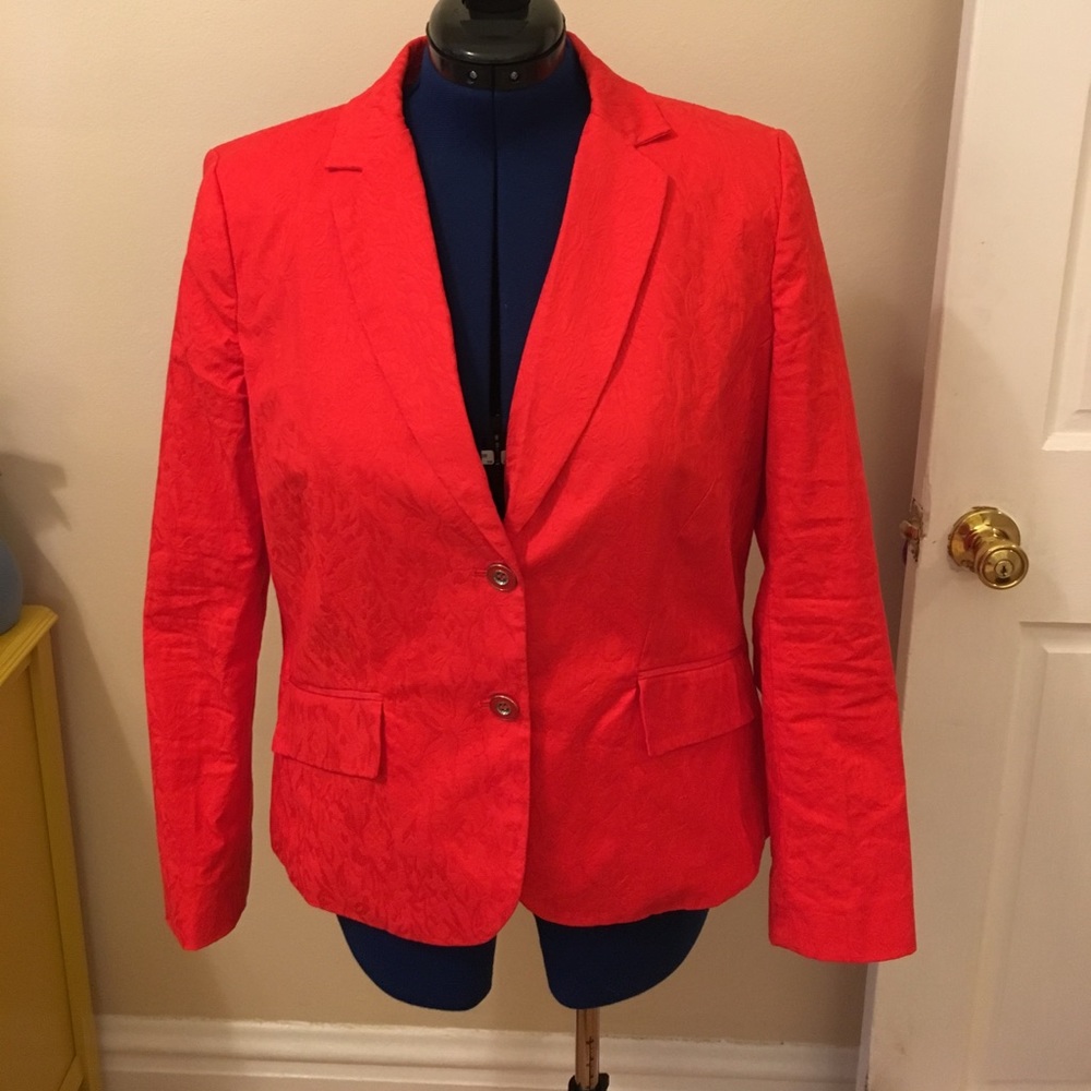 Floral print suit jacket