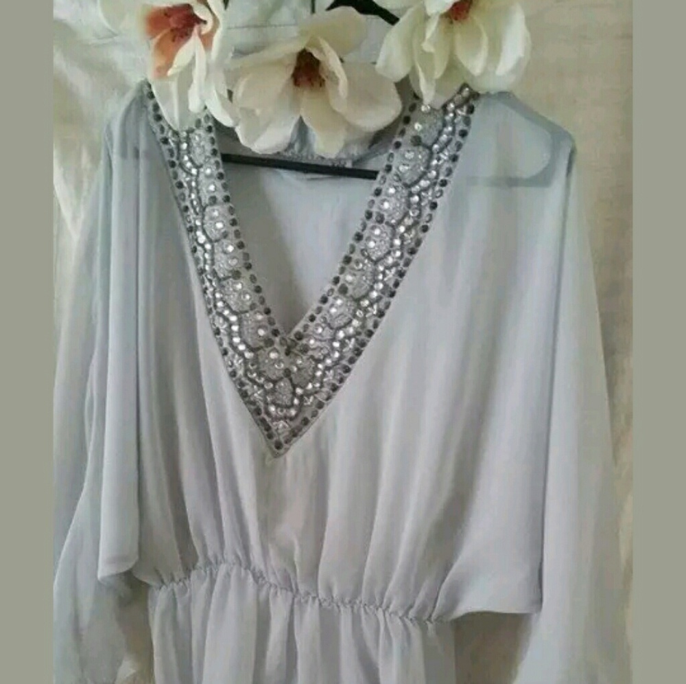 Uptown Vibe sequin sheer festive fun Dress