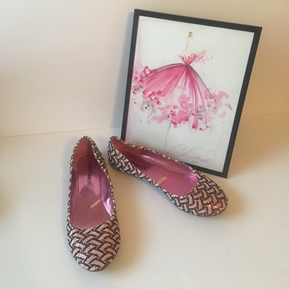 Pink & Black Flats