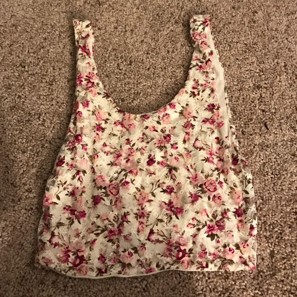 F21 Floral Lace Croptop