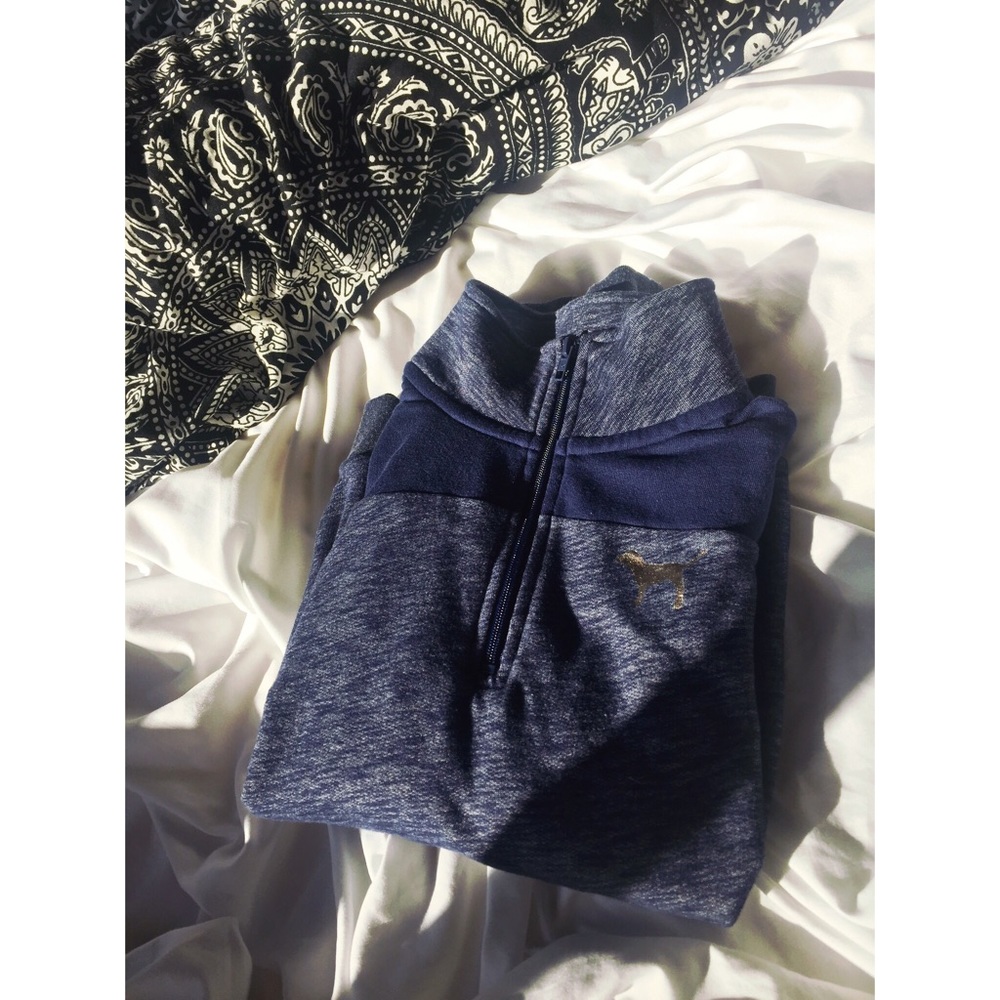 NAVY SILVER VS PINK QUARTER ZIP