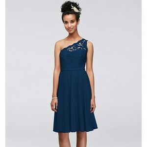 Marine blue lace dress