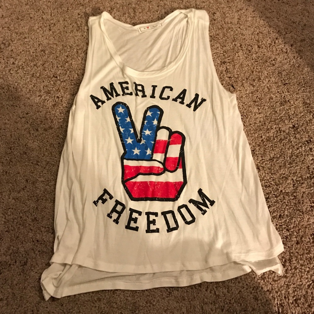 American flag tank top